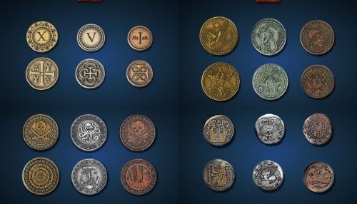 Metal coins historical